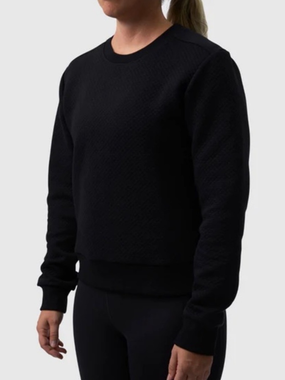 BORN PRIMITIVE Waffle Crew Neck Pullover
Sweatshirt Black Womens.     G51